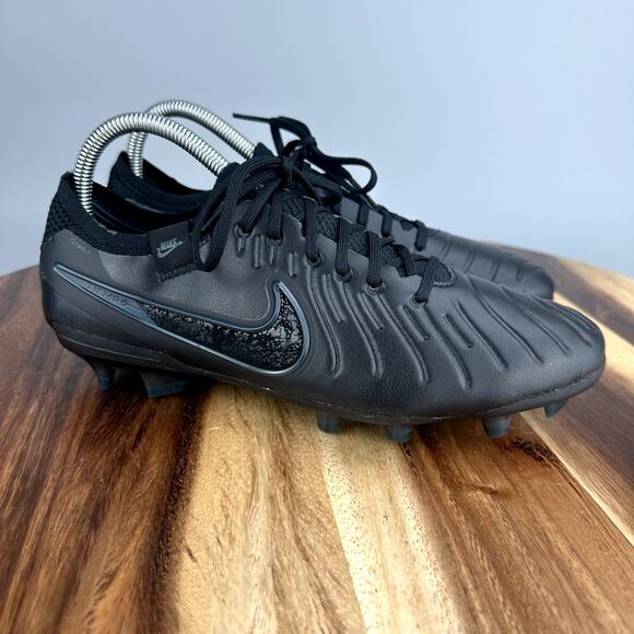 Mens 6.5 / Womens 8 - Nike Tiempo Legend 10 Elite FG Black Soccer Cleats NEW - Picture 1 of 7